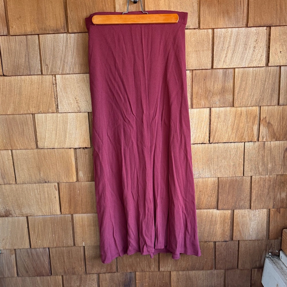 Quince Burgundy Maxi Skirt